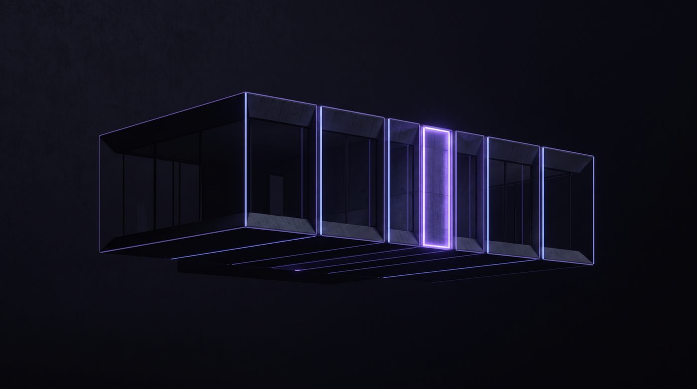 Esquema de un activo turístico dividido en fracciones iguales, con una fracción iluminada en morado